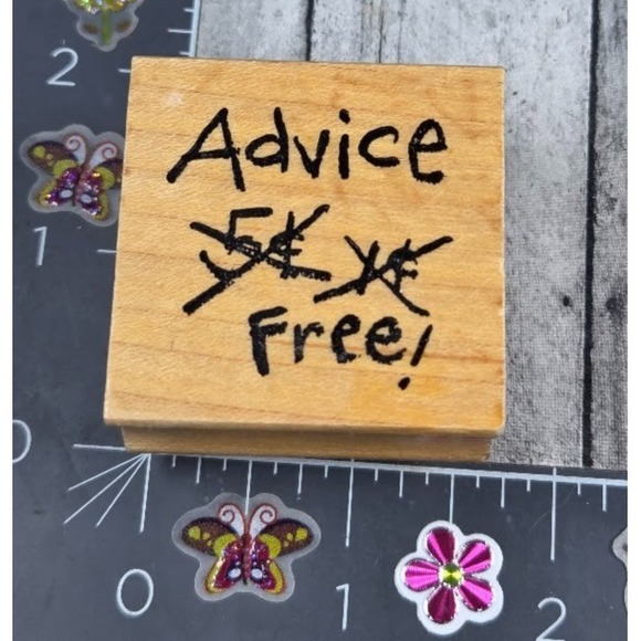Art Impressions Advice Free F1739 Rubber Stamp Wood #P6 - Picture 1 of 4